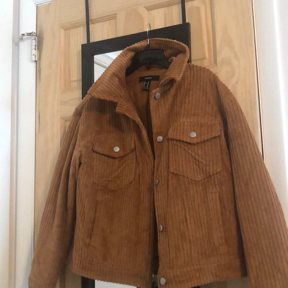 Oversized Corduroy Button Down Jacket